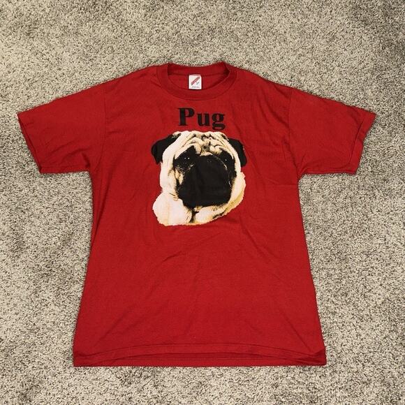 1980s pug graphic dog tee Large - Picture 1 of 4